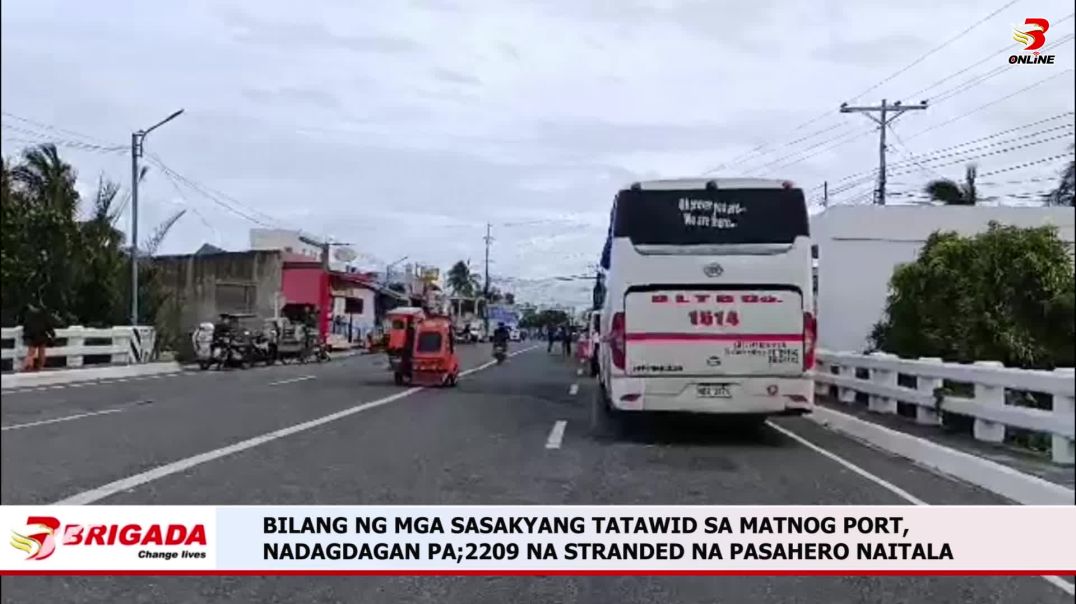 ⁣Bilang ng mga sasakyang tatawid sa Matnog Port, nadagdagan pa; 2209 na stranded na pasahero naitala