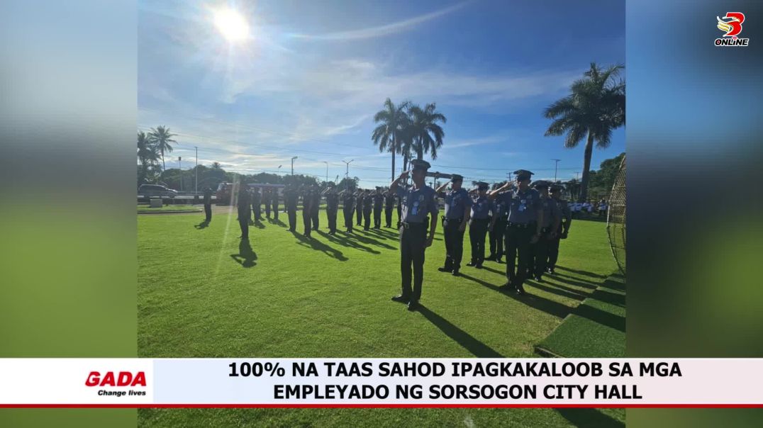100% na taas sahod ipagkakaloob sa mga empleyado ng Sorsogon City hall
