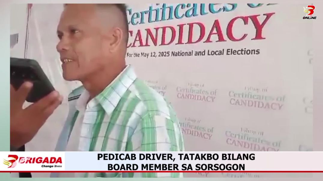 Pedicab driver, tatakbo bilang Board Member sa Sorsogon