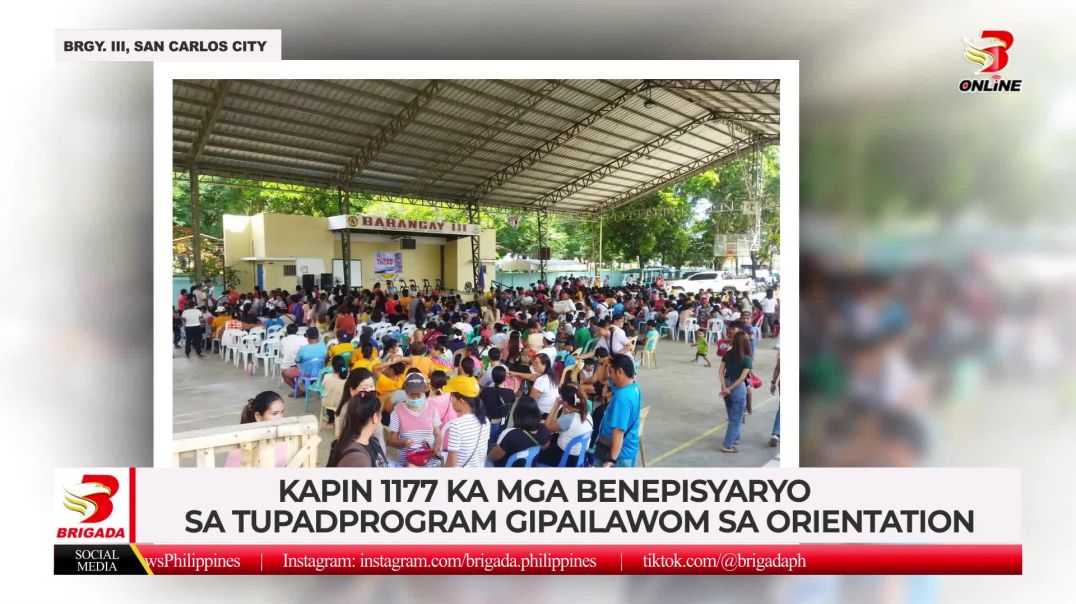 Kapin 1177 ka mga benepisyaryo sa Tupad Program gipailawom sa orientation