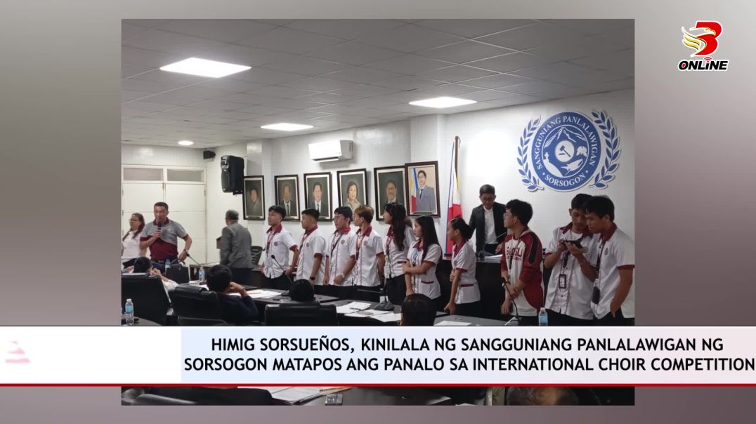 ⁣Himig Sorsueños, kinilala ng sangguniang panlalawigan ng Sorsogon matapos ang panalo sa Internationa