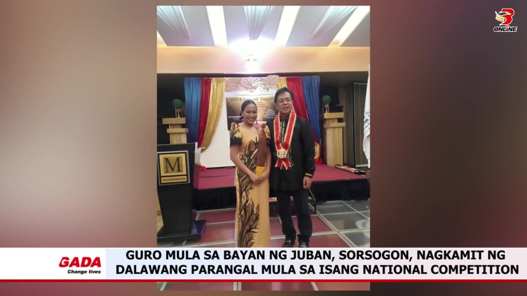 Guro mula sa bayan ng Juban, Sorsogon, nagkamit ng dalawang parangal mula sa isang national competit