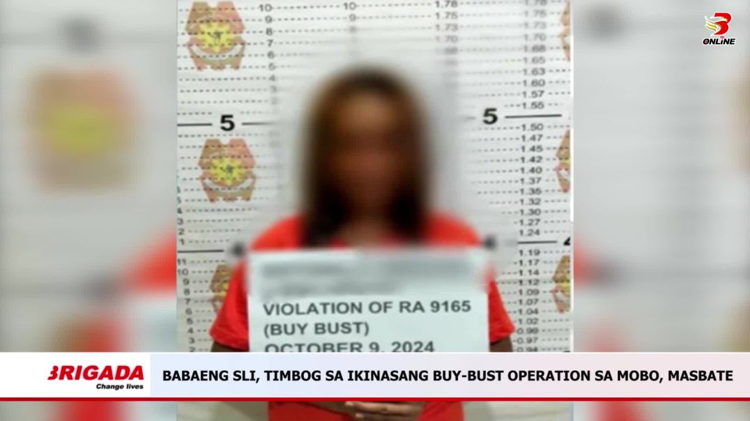 Babaeng SLI, Timbog sa Ikinasang Buy-Bust Operation sa Mobo, Masbate