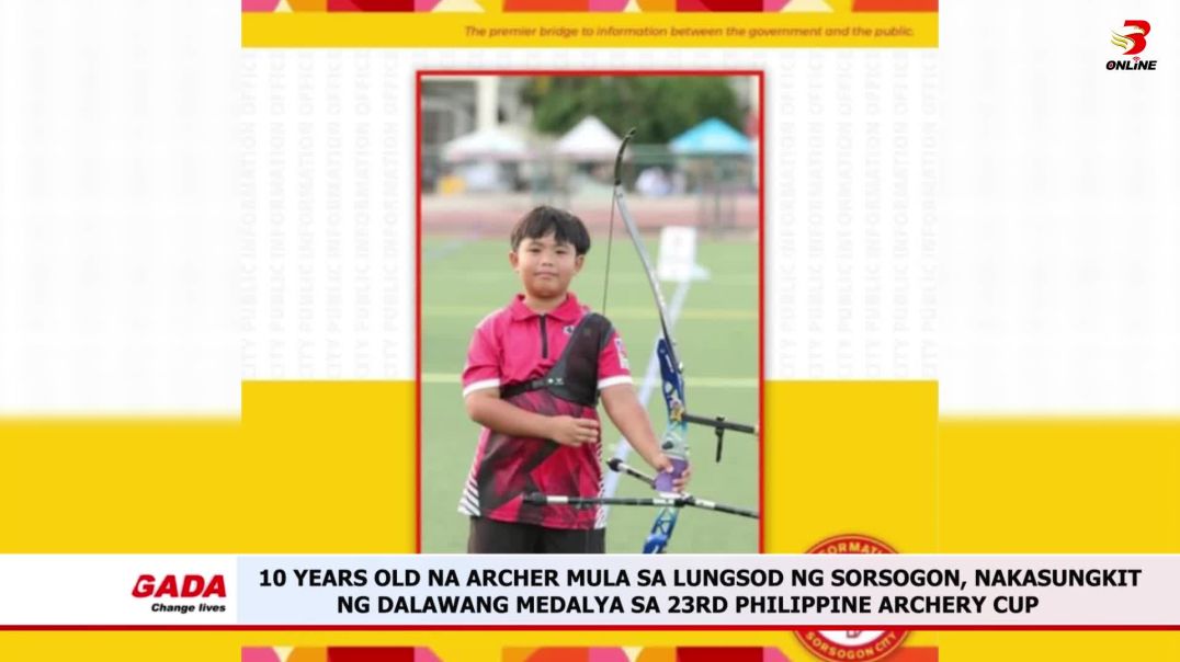 10 Years Old na Archer Mula sa Lungsod ng Sorsogon, Nakasungkit ng Dalawang Medalya sa 23rd Philippi
