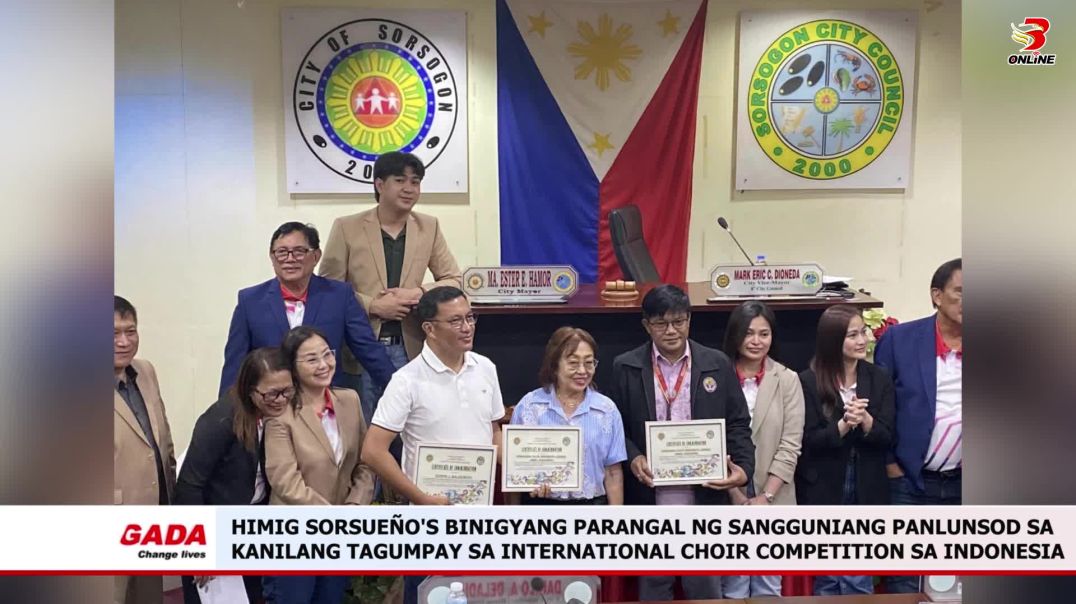 Himig Sorsueño's Binigyang Parangal ng Sangguniang Panlunsod sa Kanilang Tagumpay sa Internatio