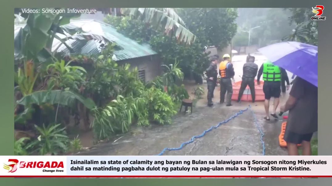 ⁣Bayan ng Bulan isinailalim na sa State Of Calamity