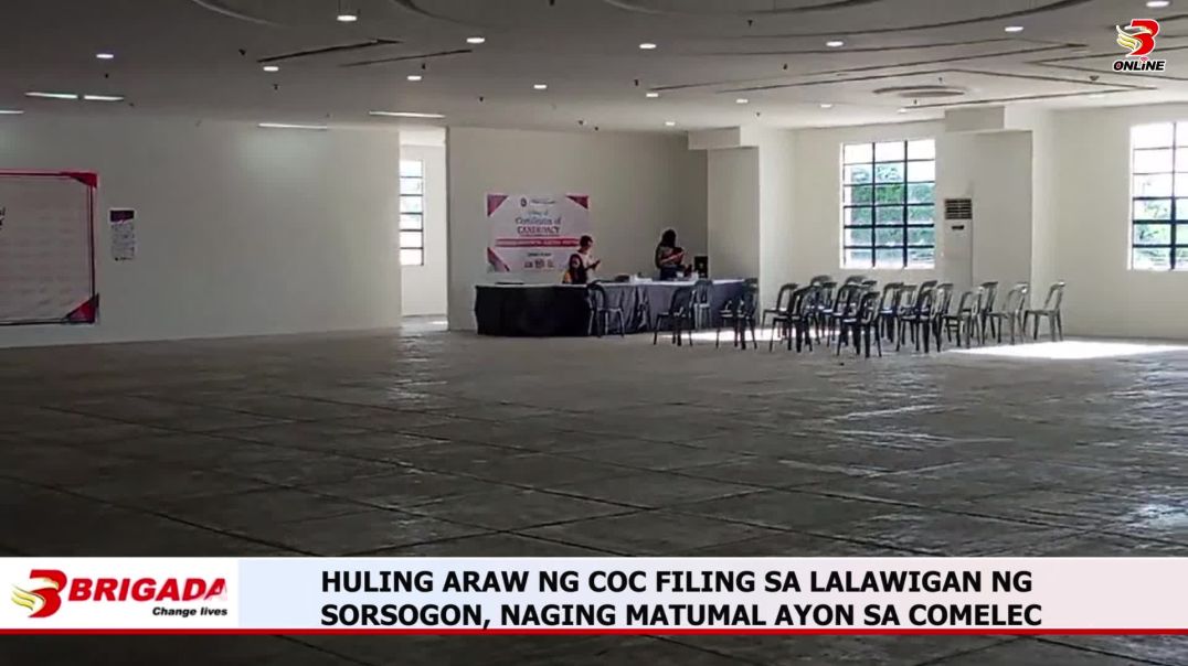 ⁣Huling Araw ng COC Filing sa Lalawigan ng Sorsogon, Naging Matumal ayon sa Comelec