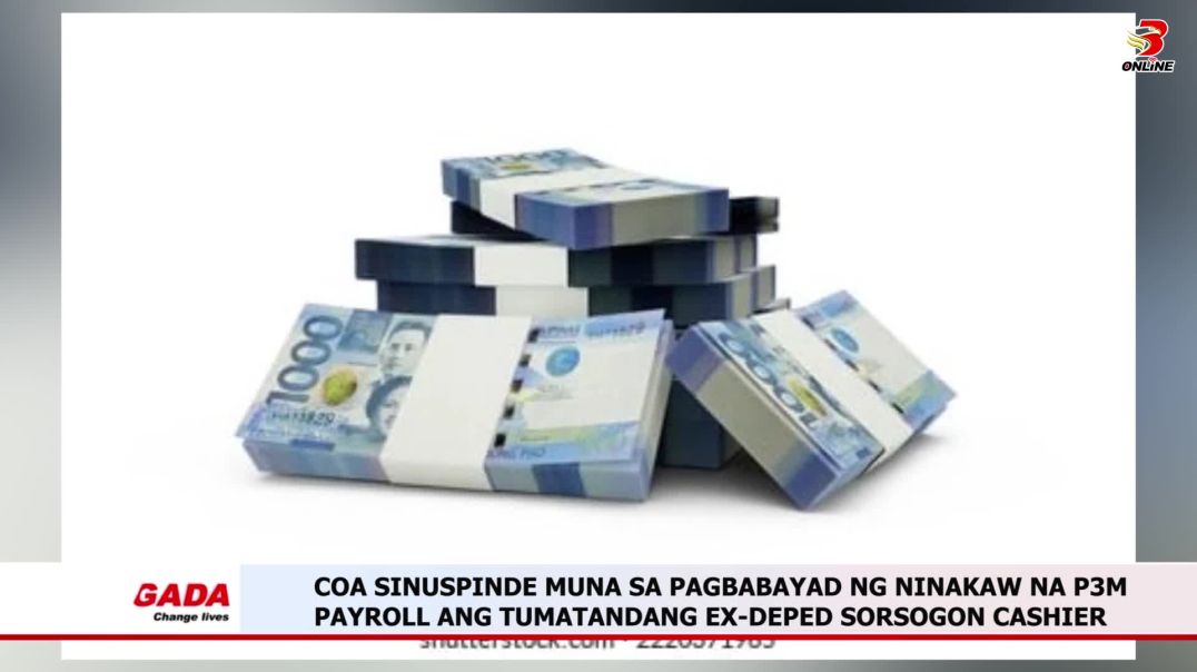 ⁣COA Sinuspinde muna sa Pagbabayad ng Ninakaw na P3M Payroll ang Tumatandang Ex-DEPED Sorsogon Cashie