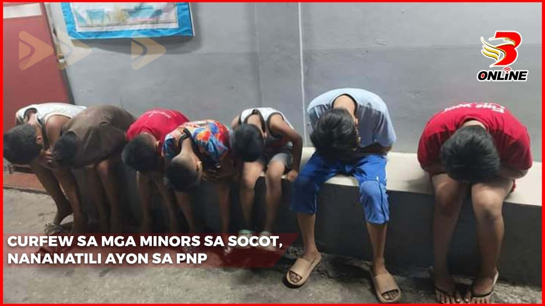 ⁣Curfew sa mga minors sa SoCot, nananatili ayon sa PNP