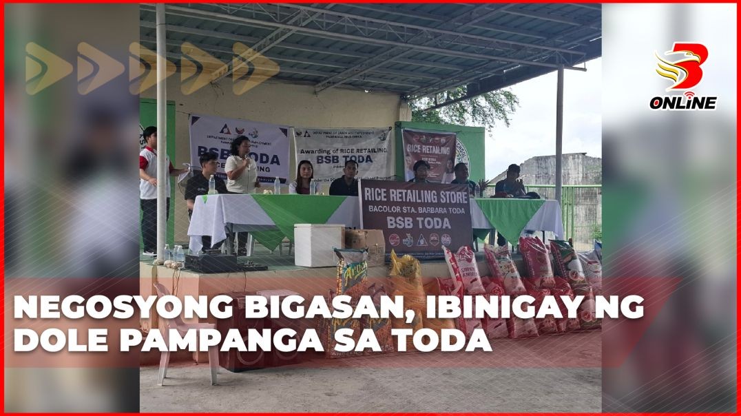 ⁣Negosyong bigasan, ibinigay ng DOLE Pampanga sa TODA