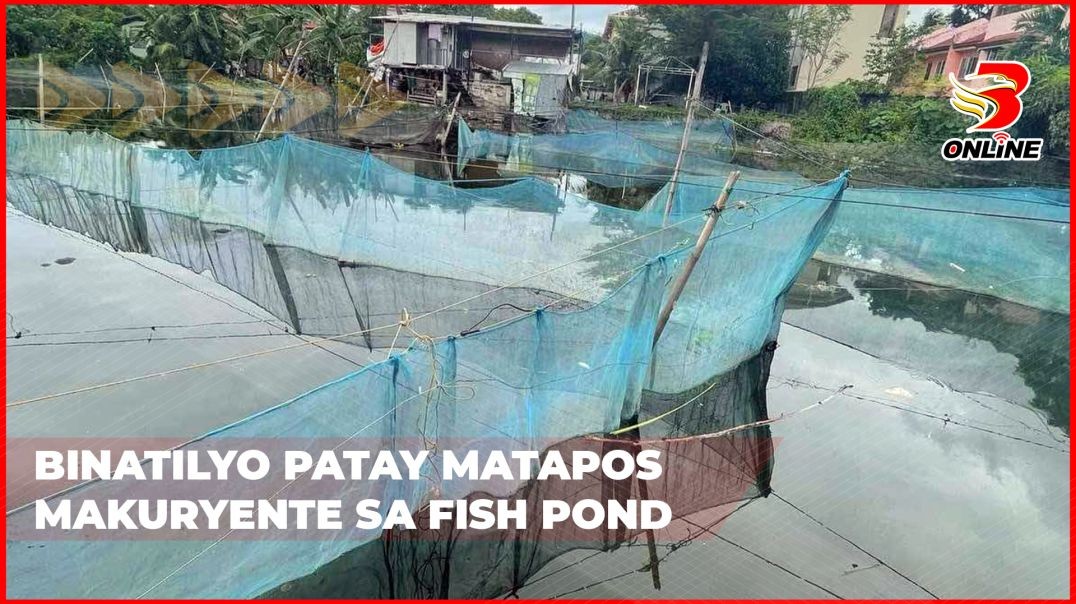 ⁣Binatilyo patay matapos makuryente sa fish pond