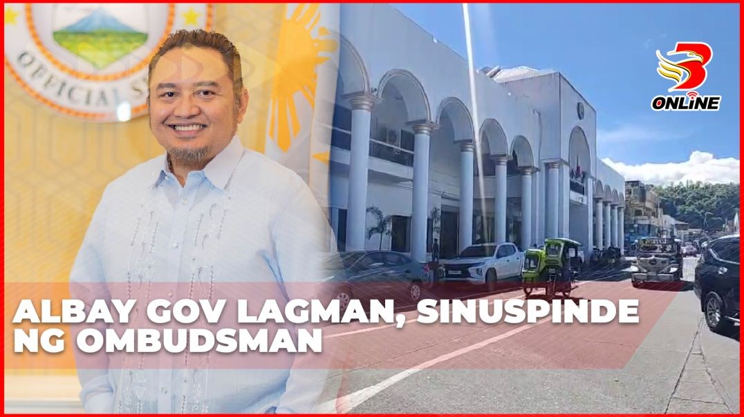 ⁣Albay Gov Lagman, sinuspinde ng Ombudsman