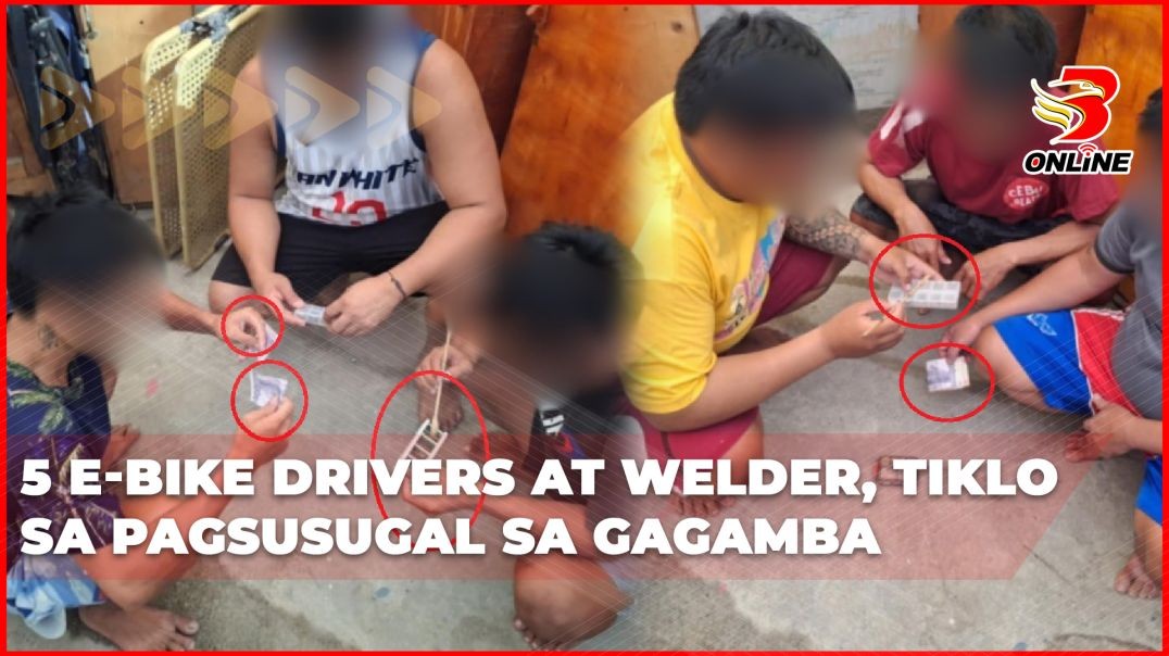 ⁣5 e-bike drivers at welder, tiklo sa pagsusugal sa gagamba
