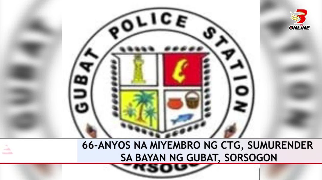 ⁣66-anyos na miyembro ng CTG, sumurender sa bayan ng Gubat, Sorsogon