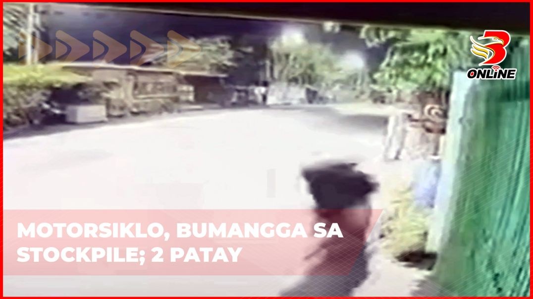 Motorsiklo, bumangga sa stockpile; 2 patay