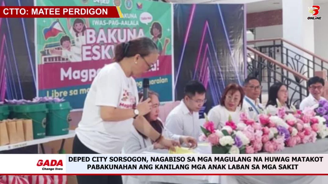 ⁣DEPED City Sorsogon, Nagabiso sa mga Magulang na Huwag Matakot Pabakunahan ang Kanilang mga Anak Lab