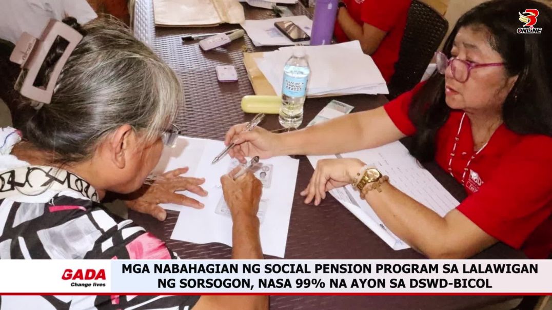 Mga Nabahagian ng Social Pension Program sa Lalawigan ng Sorsogon, nasa 99% na ayon sa DSWD-Bicol