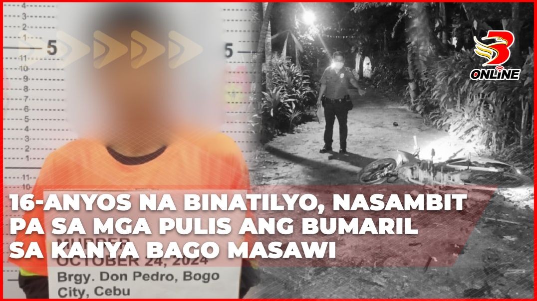 16-anyos na binatilyo, nasambit pa sa mga pulis ang bumaril sa kanya bago masawi