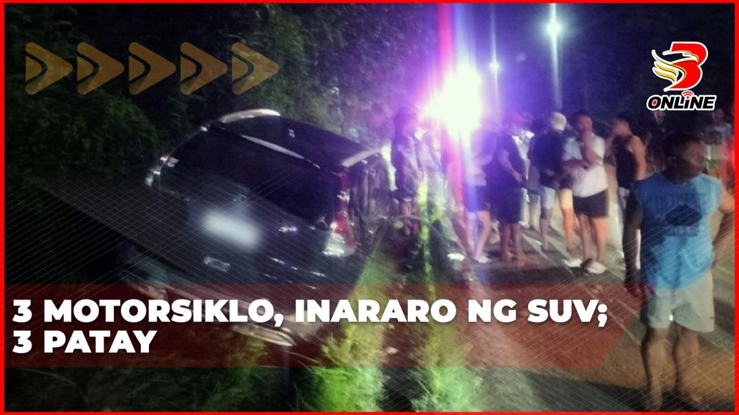 3 motorsiklo, inararo ng SUV; 3 patay