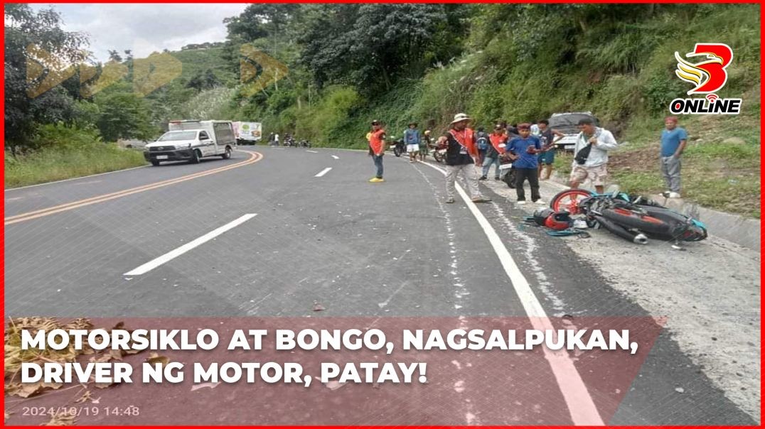 Motorsiklo at bongo, nagsalpukan; driver ng motor, patay!