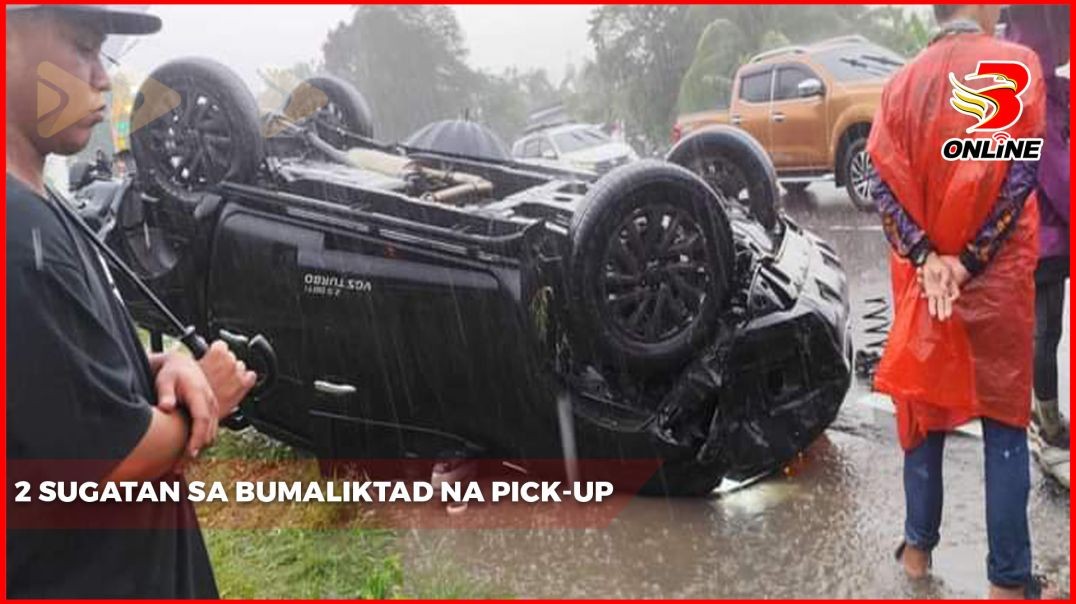 2 sugatan sa bumaliktad na pick-up
