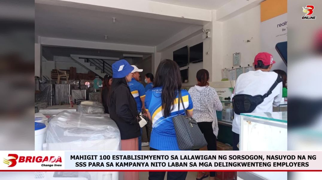 ⁣Mahigit 100 Establisimyento sa Lalawigan ng Sorsogon, Nasuyod na ng SSS para sa Kampanya nito Laban 