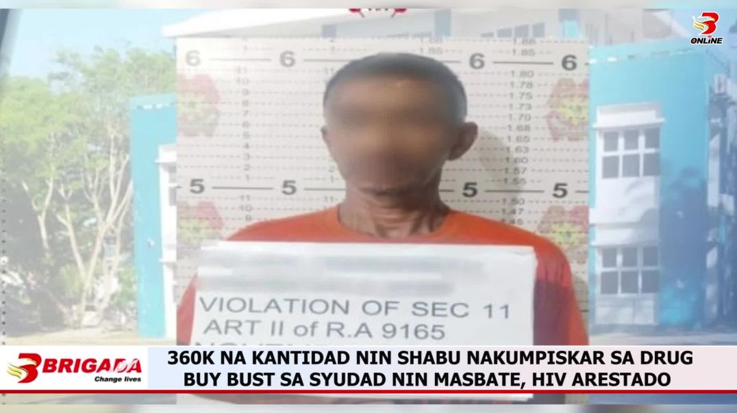 360k na Kantidad nin Shabu Nakumpiskar sa Drug Buy Bust sa Syudad nin Masbate, Hiv Arestado
