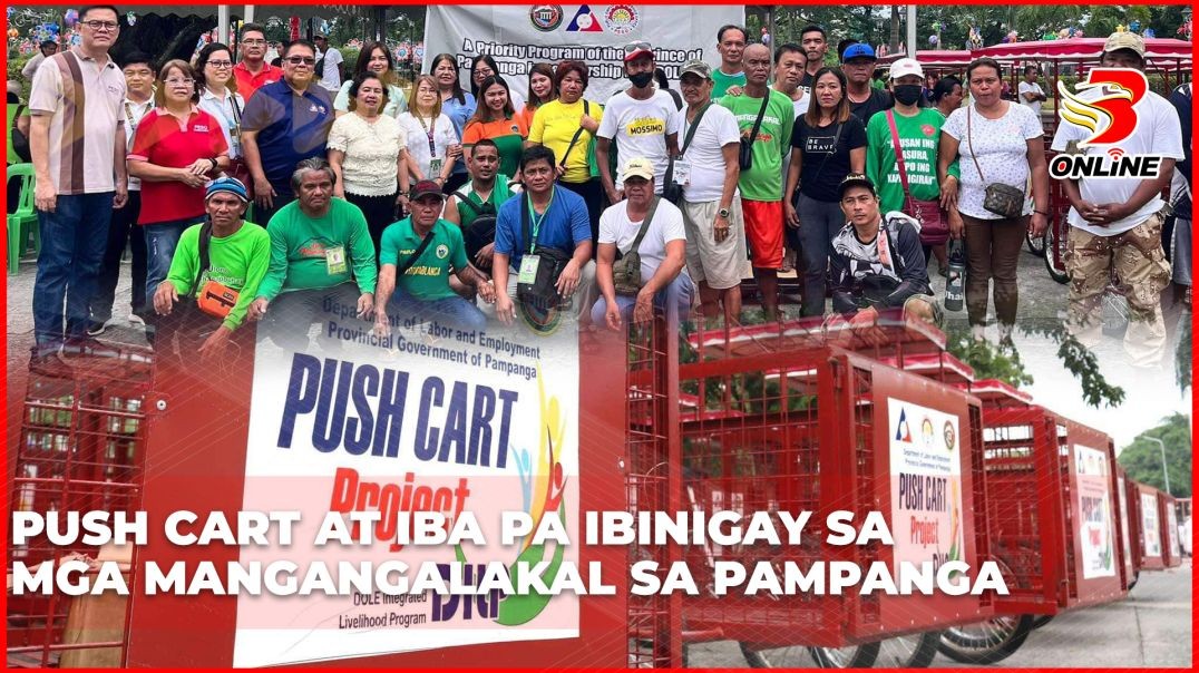 ⁣Push cart at iba pa ibinigay sa mga mangangalakal sa Pampanga
