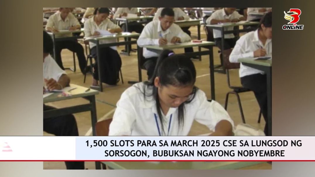 1,500 Slots para sa March 2025 Career Service Examination sa Lungsod ng Sorsogon, Bubuksan Ngayong N