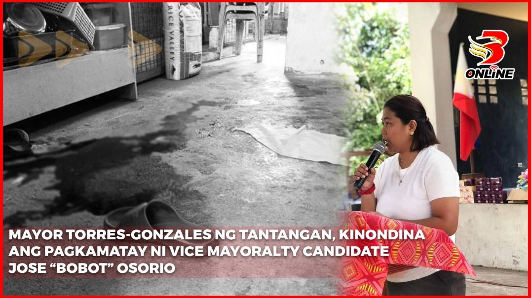 Mayor Torres-Gonzales ng Tantangan, kinondina ang pagkamatay ni Vice Mayoralty candidate Jose “Bobot