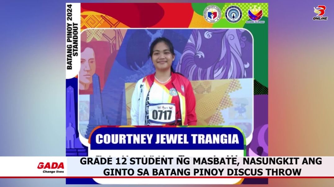 Grade 12 student ng Masbate, nasungkit ang ginto sa batang pinoy discus throw