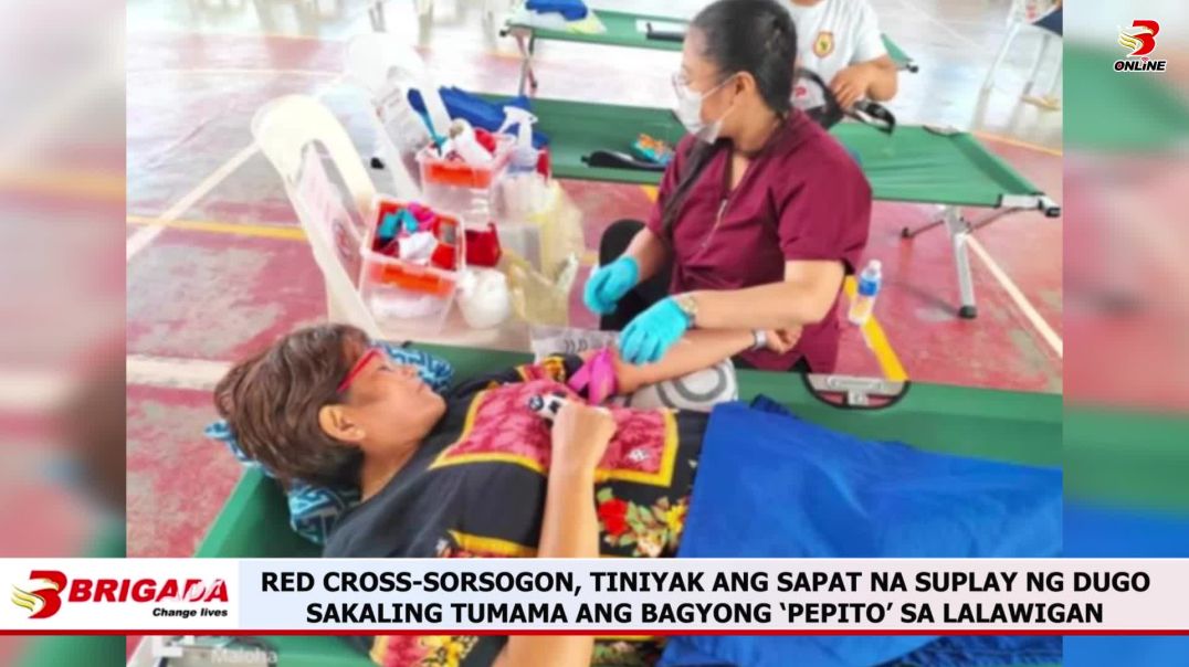 ⁣Red Cross-Sorsogon, Tiniyak ang Sapat na Suplay ng Dugo Sakaling Tumama ang Bagyong ‘Pepito’ sa Lala