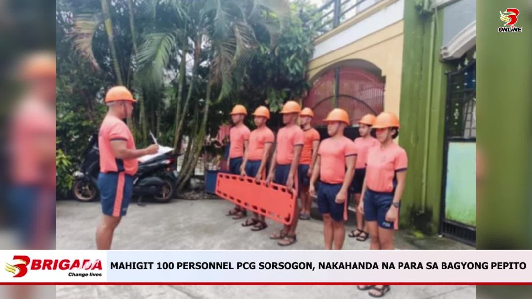 Mahigit 100 Personnel PCG Sorsogon, Nakahanda na para sa Bagyong Pepito
