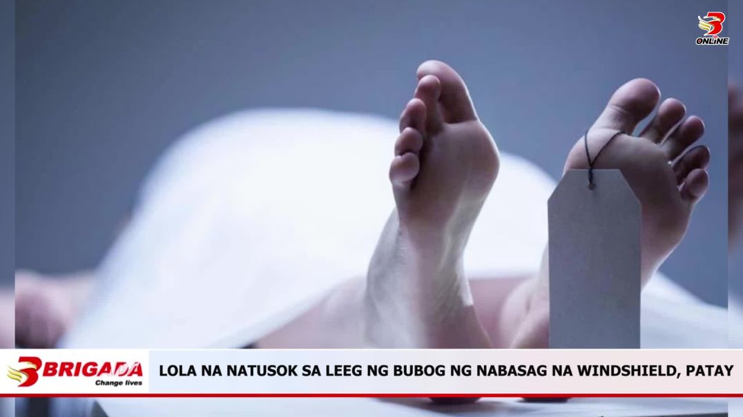 ⁣Lola na natusok sa leeg ng bubog ng nabasag na windshield, patay