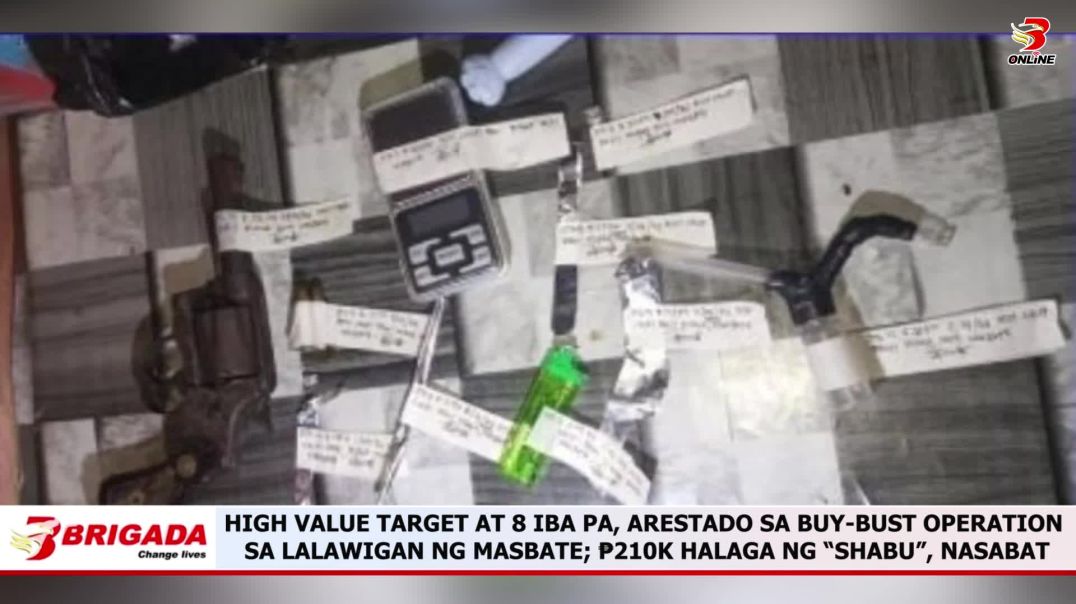 ⁣High Value Target at 8 Iba pa, Arestado sa Buy-Bust Operation sa Lalawigan ng Masbate; ₱210k Halaga 