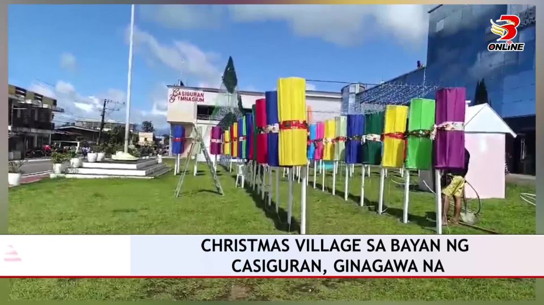 ⁣Christmas village sa bayan ng Casiguran, ginagawa na