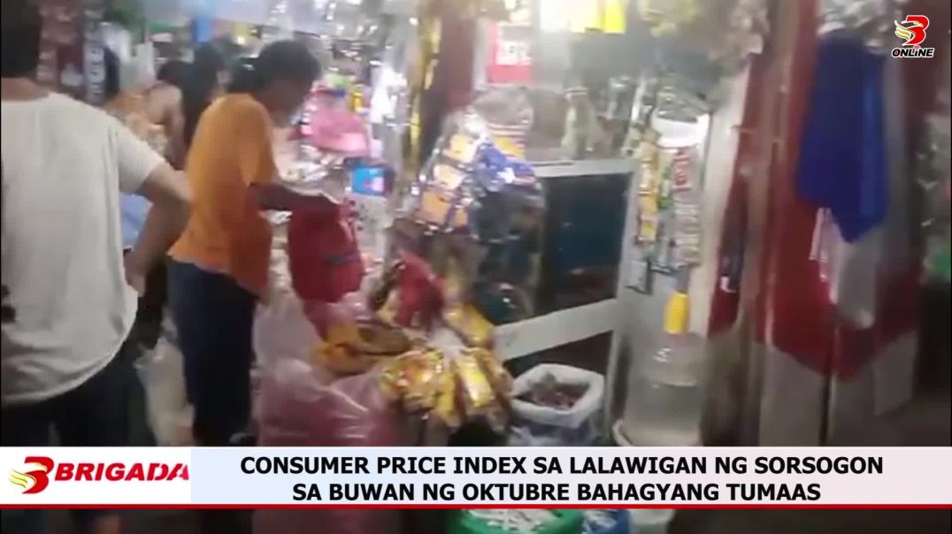 ⁣Consumer Price Index sa Lalawigan ng Sorsogon sa Buwan ng Oktubre Bahagyang Tumaas