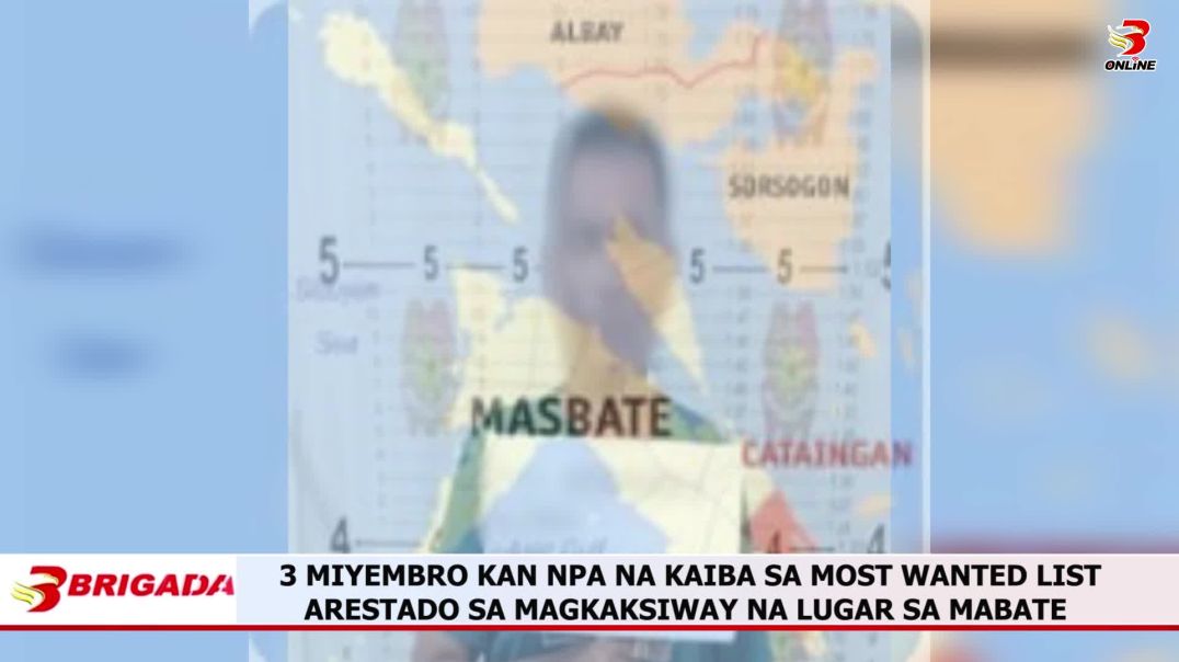 3 Miyembro Kan NPA na Kaiba sa Most Wanted List Arestado sa Magkaksiway na Lugar sa Mabate