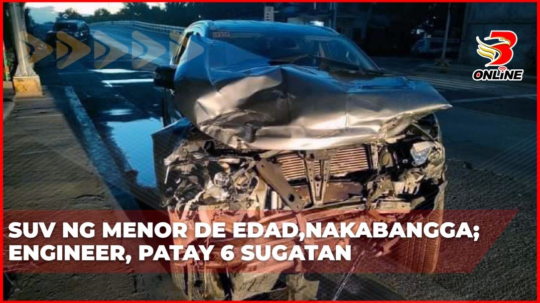 SUV ng menor de edad, nakabangga; engineer, patay 6 sugatan