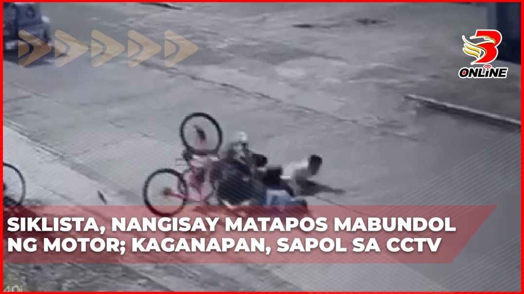 Siklista, nangisay matapos mabundol ng motor; kaganapan, sapol sa CCTV