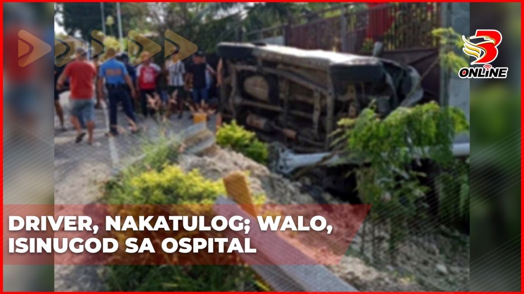 ⁣Driver, nakatulog; Walo, isinugod sa ospital