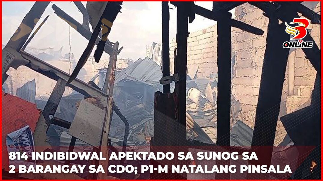 814 indibidwal apektado sa sunog sa 2 Barangay sa CDO, P1-M natalang pinsala