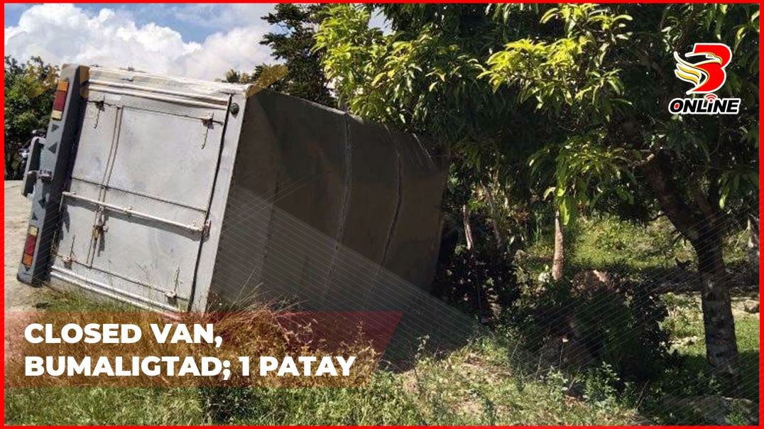 Closed van, bumaligtad;1 patay