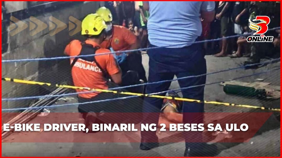 ⁣E-bike driver, binaril ng 2 beses sa ulo