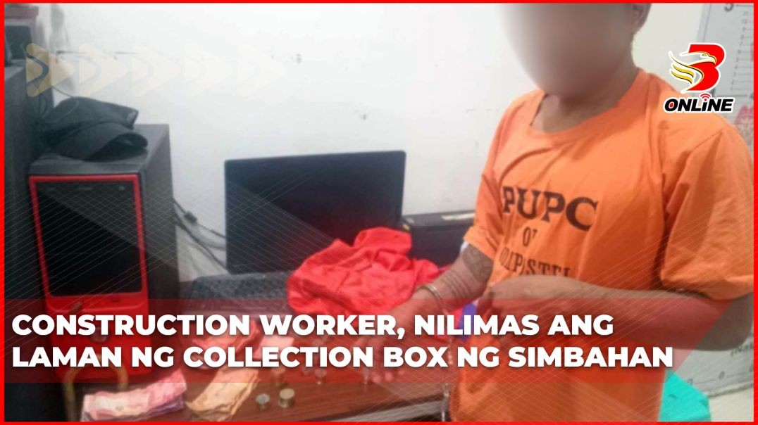 ⁣Construction worker, nilimas ang laman ng collection box ng simbahan