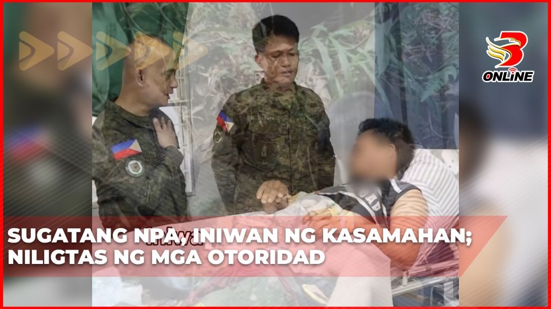 Sugatang NPA, iniwan ng kasamahan; niligtas ng mga otoridad