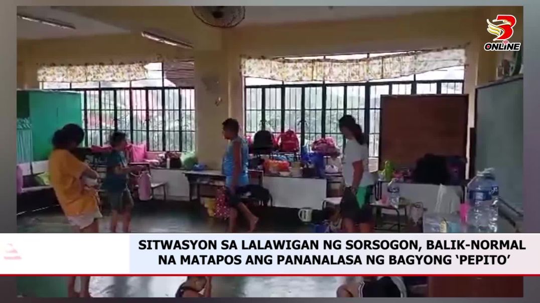 ⁣⁣Sitwasyon sa lalawigan ng Sorsogon, balik-normal na matapos ang pananalasa ng bagyong ‘pepito’