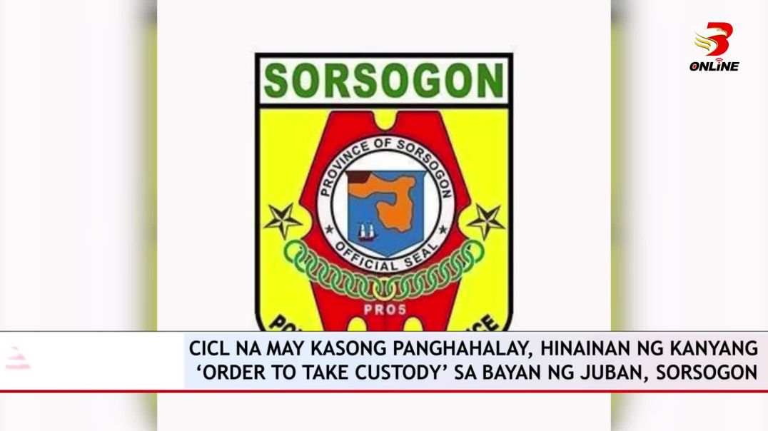 CICL na may kasong panghahalay, hinainan ng kanyang ‘order to take custody’ sa bayan ng Juban, Sorso