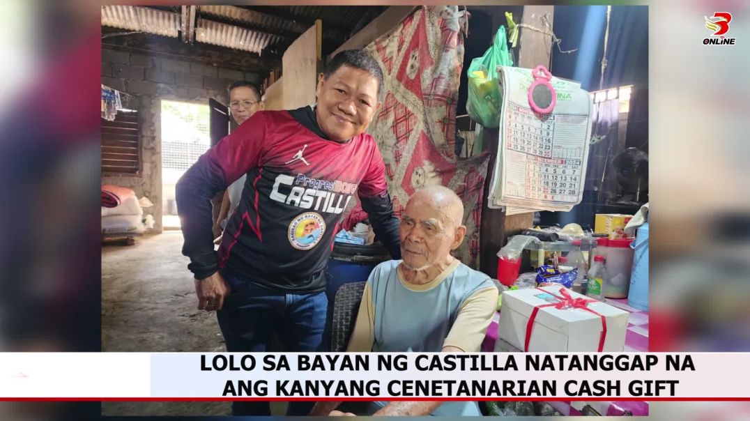 ⁣Lolo sa bayan ng Castilla natanggap na ang kanyang cenetanarian cash gift