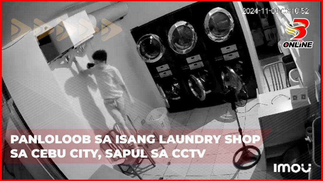 Panloloob sa isang laundry shop sa Cebu City, sapul sa CCTV